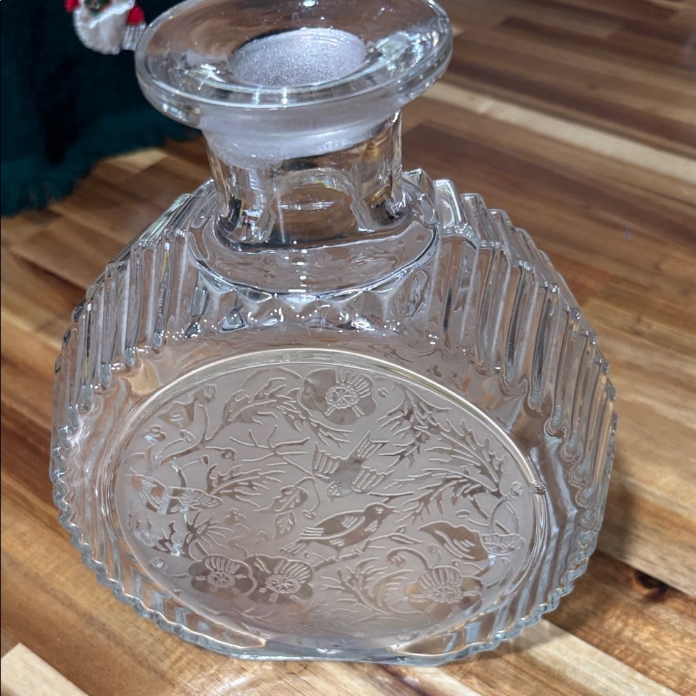 Elegant, rare, Vintage Clear Glass Decanter by Paden City
